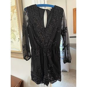 Black sequin romper Charlotte Russe Size M